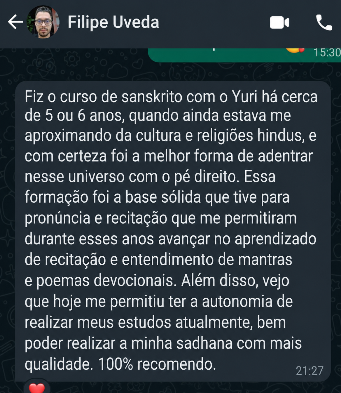 Depoimento de Daniela