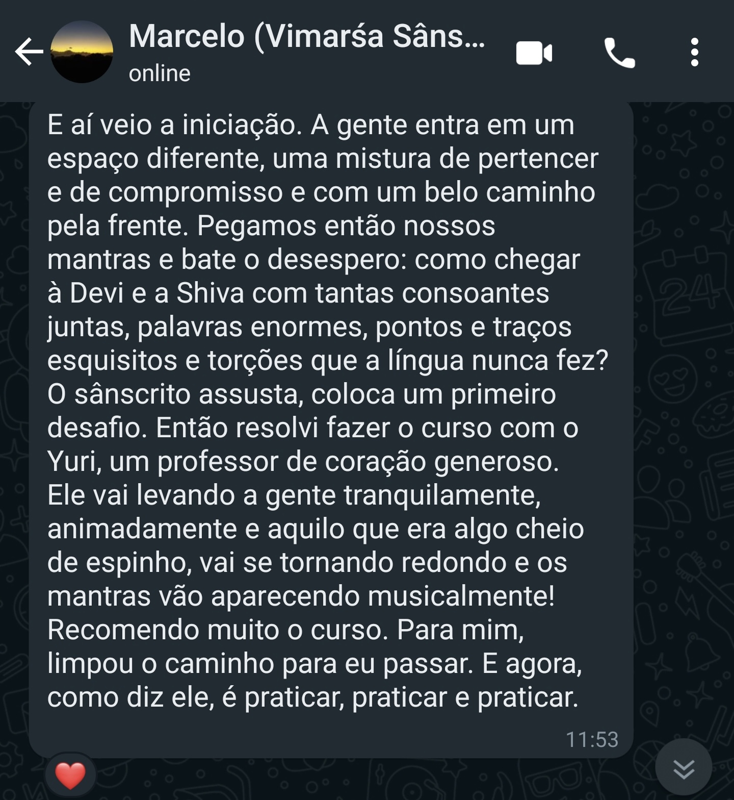 Depoimento de Vanessa